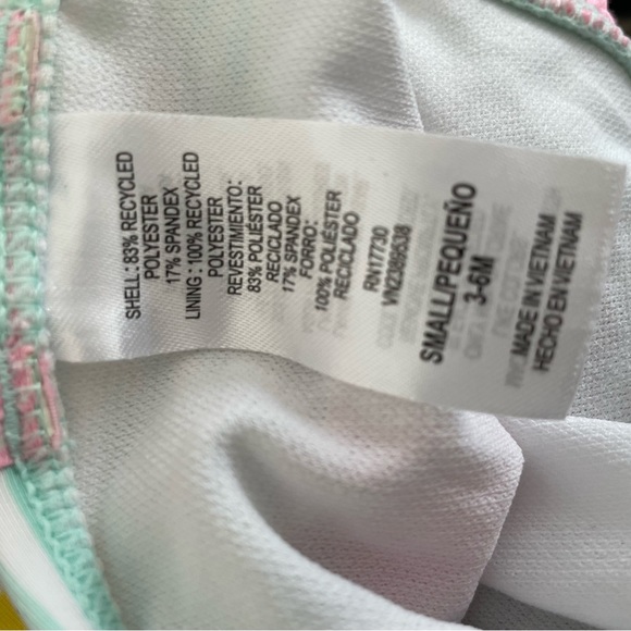 Cat & Jack Baby NWT Fruit And Stripe 1 Piece  Infant Swimsuit  3-6 Months - Picture 4 of 6